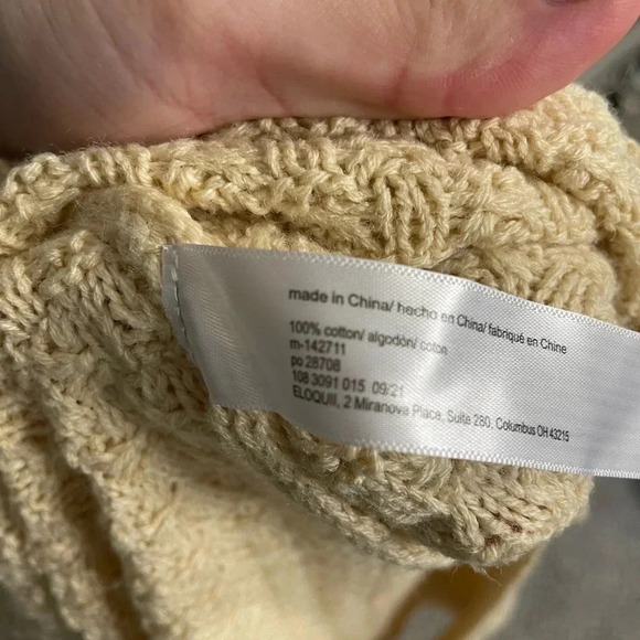 Eloquii Cream Colored Chunk‎ Knit Slouchy Sweater Vest - Picture 10 of 10